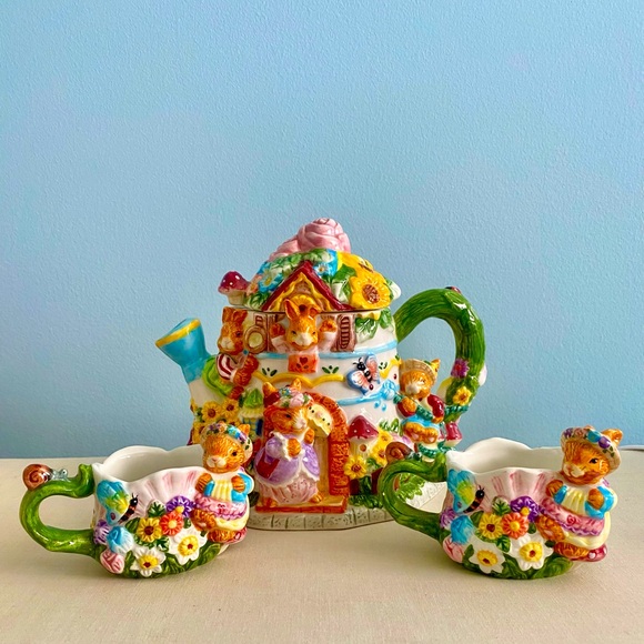 Kitchen | Bunny Rabbit Garden Party Vintage Tea Set | Poshmark